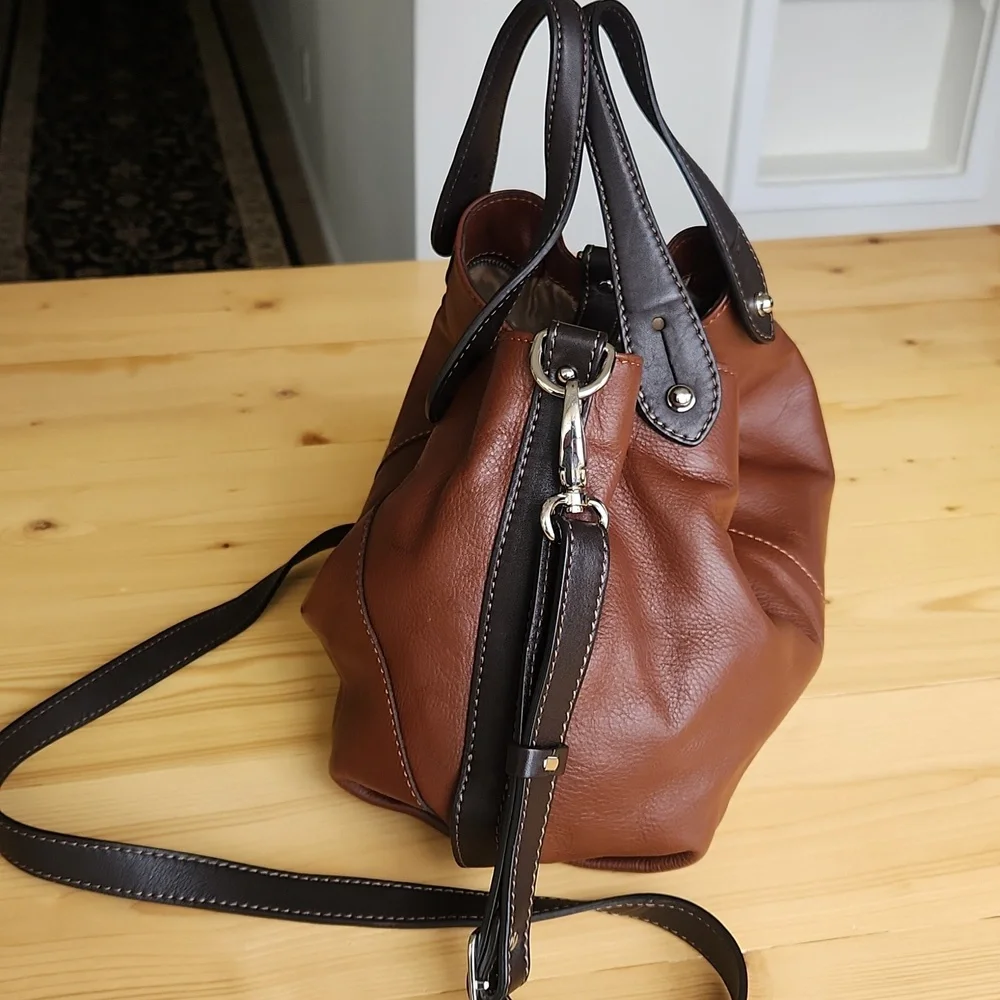 Gianni Conti Soft Italian Leather Crossbody Bag Hobo Satchel